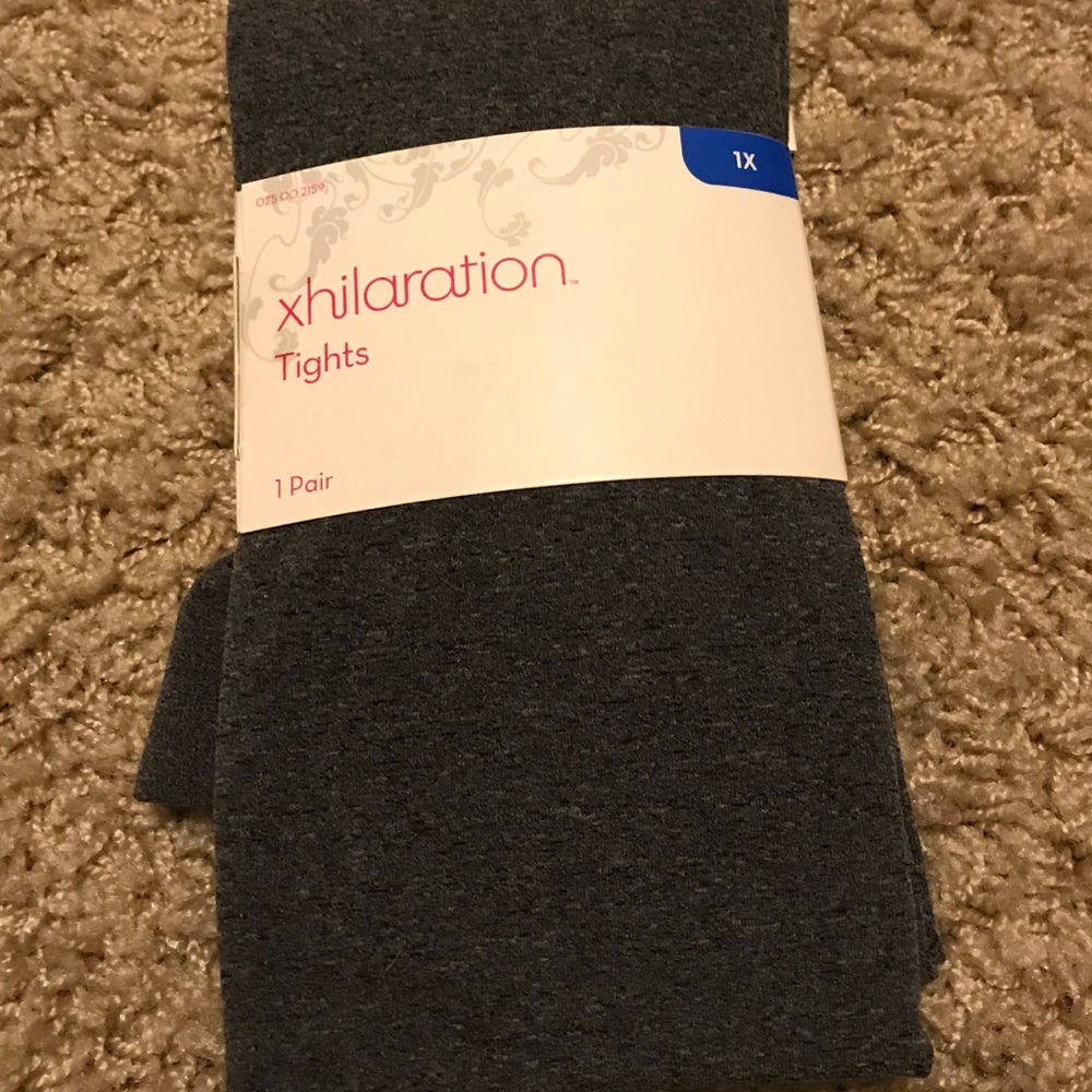 Grey tights 1X
